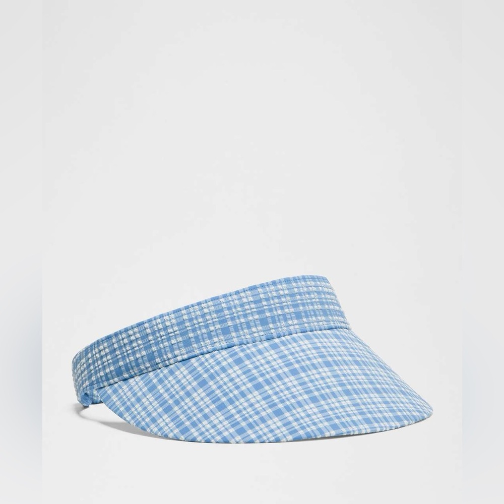 Lululemon Womens Seersucker Check Removable Sweatband Visor size S/M M/L BCOC